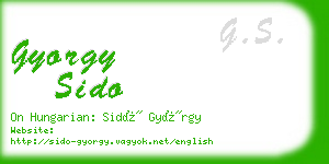 gyorgy sido business card